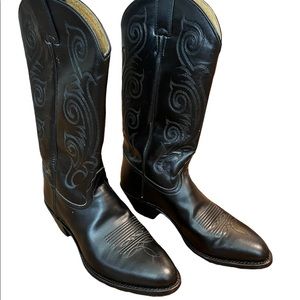 TONY LAMA Women’s Cowboy’s Western Black Leather Size 8.5 B